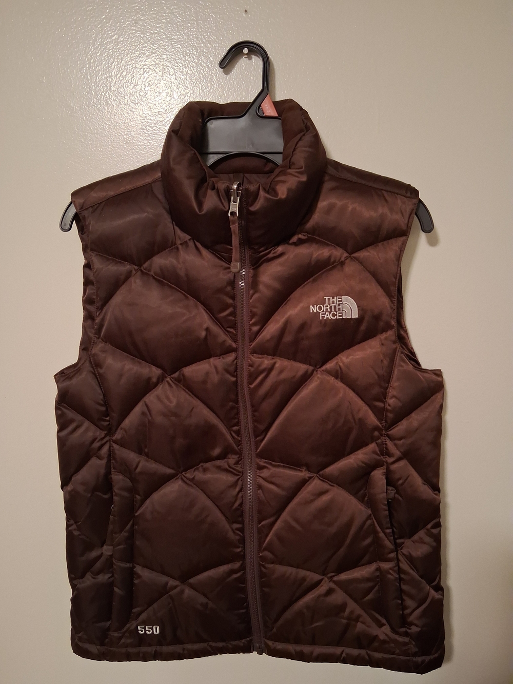 The North Face Women's Chocolate Brown Quilted 550 Down Vest